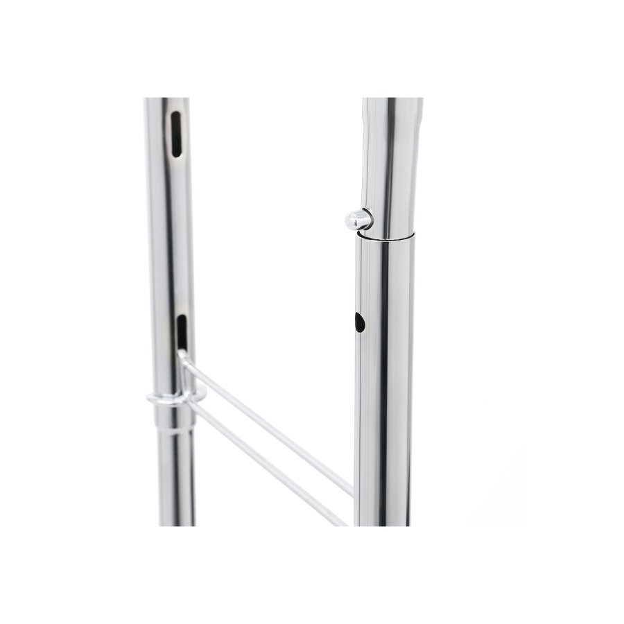 SONGMICS HSR12S Kraftig garderobestativ i metall 110 kg Kraftig klesstativ p� hjul Lengde 129-169 cm Krom