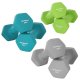 SONGMICS SYL612GN h�ndv�gt, m. stativ, sekskantet - mat lime, bl�gr�n og lysegr� neopren (2x1kg, 2x2kg, 2x3kg) (s�t med 6)