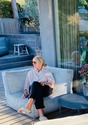 TROISPOMMESHOME Hjrnemodul - lysegrtt stoff