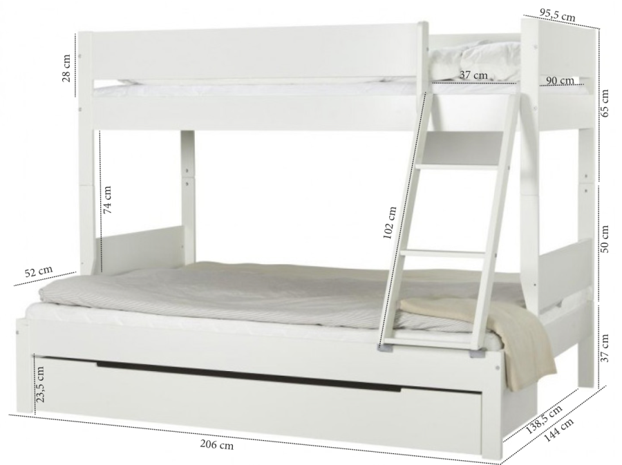 Manis-H�Huxie Familieseng - 200 cm�-�140x200