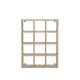 TVILUM Hyper v�gmonteret kopreol, m. 12 rum, rektangul�r - natur Jackson Hickory folieret sp�nplade (59,5x45,5)