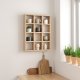 TVILUM Hyper v�gmonteret kopreol, m. 12 rum, rektangul�r - natur Jackson Hickory folieret sp�nplade (59,5x45,5)