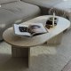 NORDV�RK Sable sofabord, oval - ru travertin melamin (119x60)