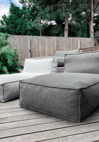 TROISPOMMESHOME Solseng - lysegrtt stoff (L:175cm)