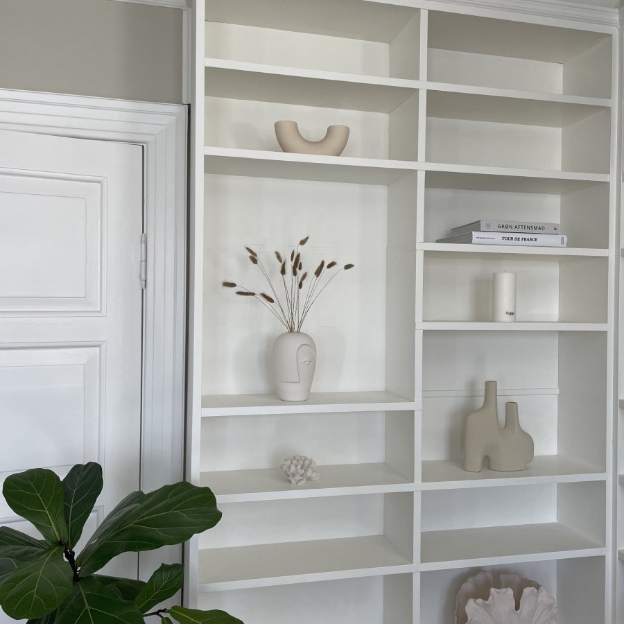 HOUSE NORDIC vase med to pninger, skulpturell - ekte keramikk (H:27)