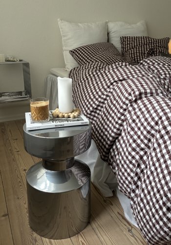 WOOOD Ferry sidebord, rund - krom metal (�30)
