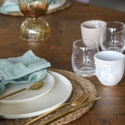 IB LAURSEN dkkeserviet - mrk natur jute ( 35)