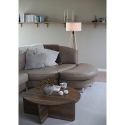 LUMI AYD gulvlampe - creme PVC stof og MDF