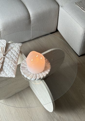 BLOOMINGVILLE Marlie fad - natur marmor (D22,5xH2,5)