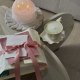 NORDV�RK Aeris sofabord, rund - klar glas og Travertin melamin (�75)