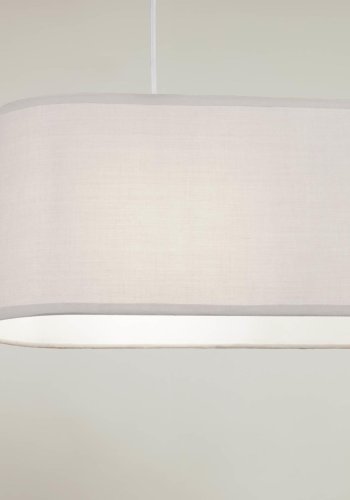 KAVE HOME Palette taklampa - vit linne och metall (20x75)