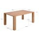 KAVE HOME Deyanira spisebord, rektangulrt - naturlig eikefiner og eiketre (160x90)