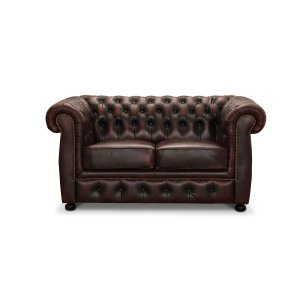 HAGA Liverpool 2-sits Chesterfield Soffa - Oxblodsl�der
