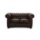 HAGA Liverpool 2-sits Chesterfield Soffa - Brunt L�der
