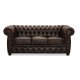 Liverpool 3 seter chesterfield sofa - brun