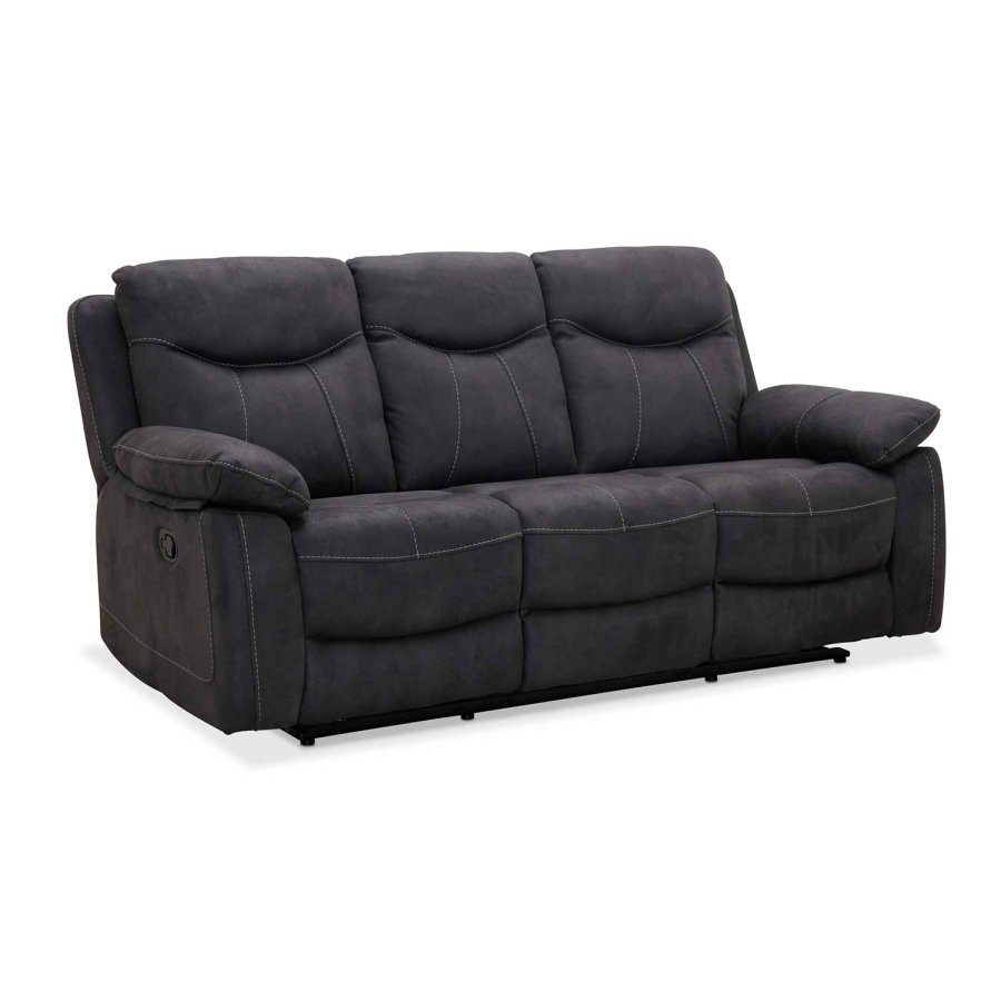 Boston Relaxsofa 3-Sitzer, grauer Stoff