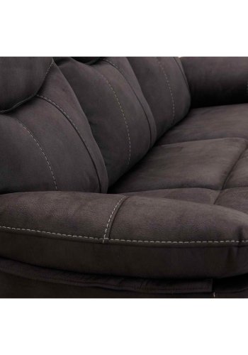 Boston Relaxsofa 3-Sitzer, grauer Stoff