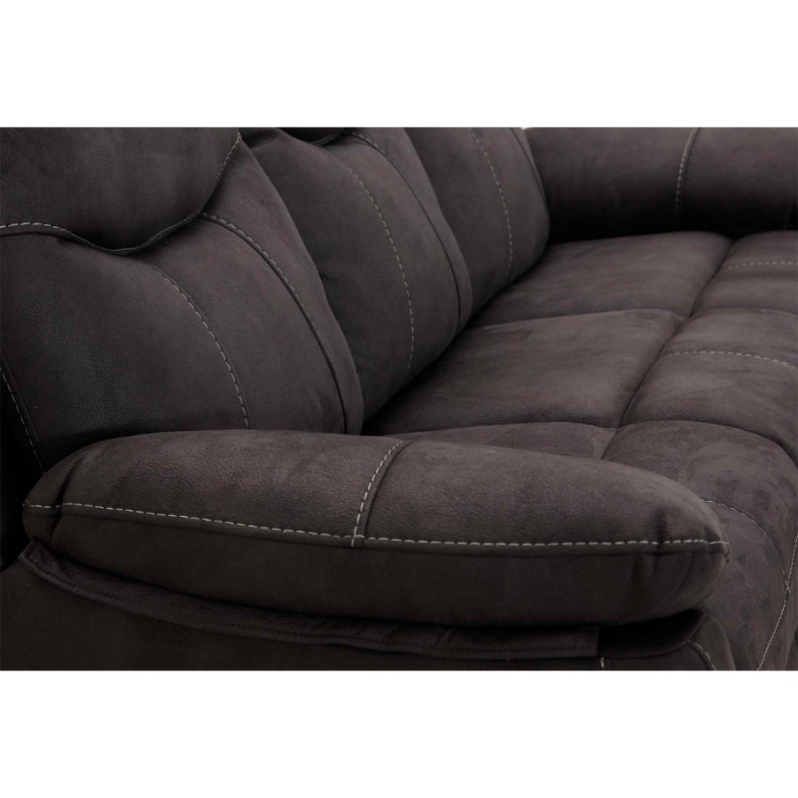 Boston Relaxsofa 3-Sitzer, grauer Stoff