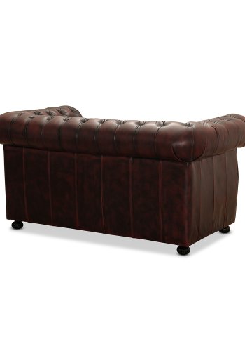 HAGA Liverpool 2-sits Chesterfield Soffa - Oxblodsl�der