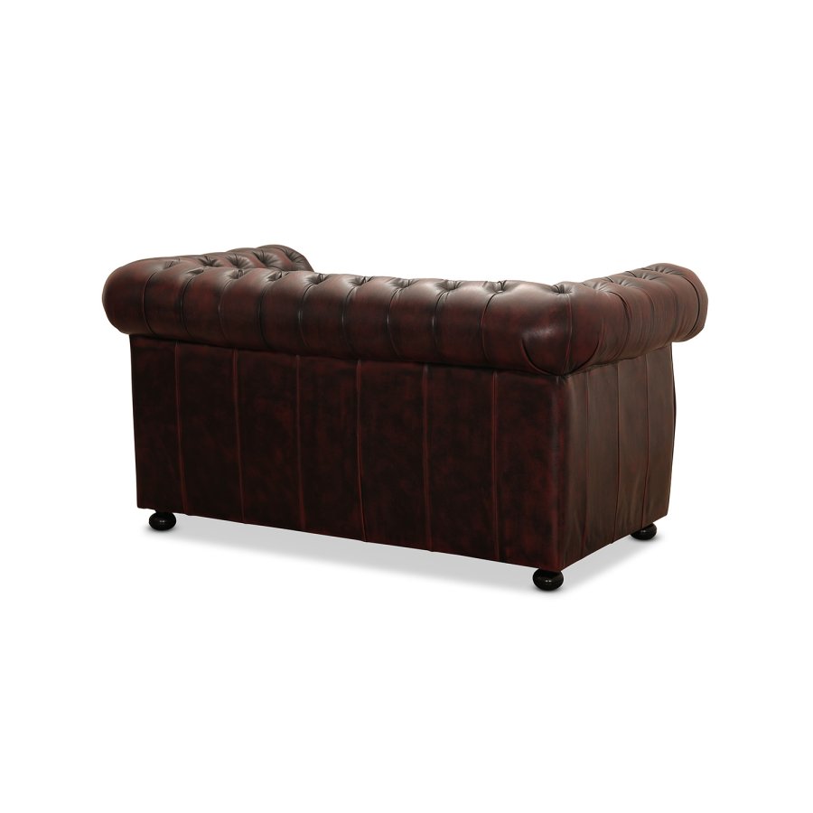 HAGA Liverpool 2-sits Chesterfield Soffa - Oxblodsl�der