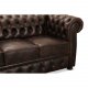 Liverpool 3 seter chesterfield sofa - brun