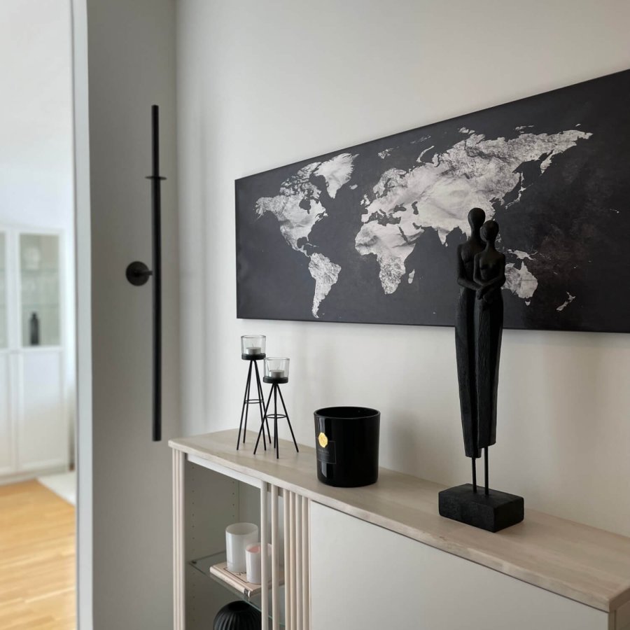 ARTGEIST Two-coloured verdenskort billede - hvid/sort print, 3 st�rrelser