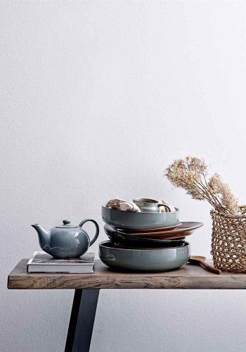 BLOOMINGVILLE Raw Bank - braun/schwarze Eiche/Eisen, rechteckig (190x37)