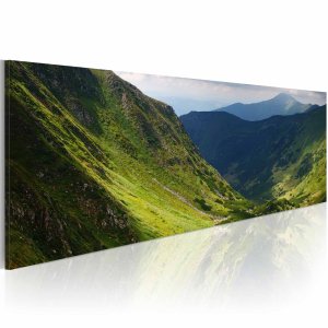 ARTGEIST In the valley of the mountain billede - multifarvet canvas print (40x120)