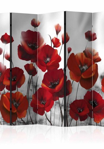 ARTGEIST Poppies in the Moonlight II rumdeler - gr/rd/orange print (172x225)