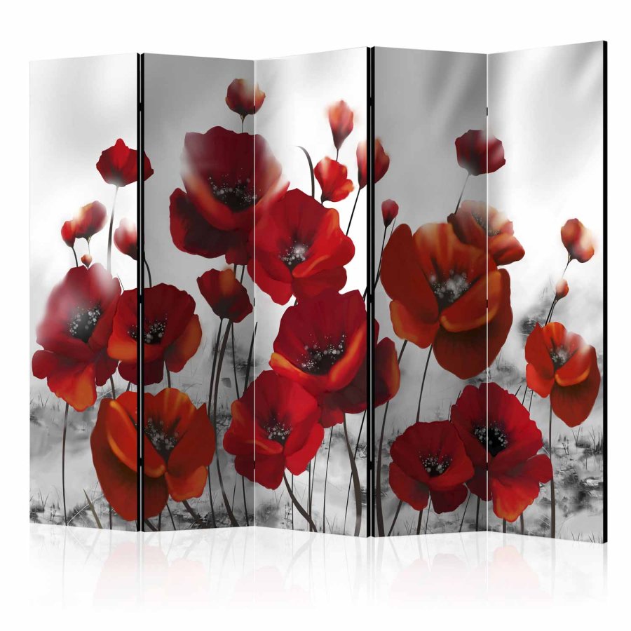 ARTGEIST Poppies in the Moonlight II rumdeler - gr/rd/orange print (172x225)