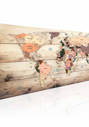 ARTGEIST Verdenskort Map of Dreams billede - multifarvet print (50x150)