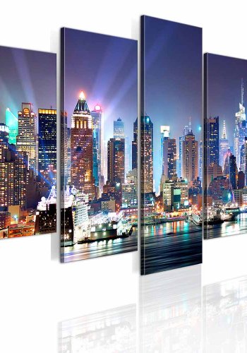 ARTGEIST Die Stadt im Scheinwerferlicht, verschwommenes Bild - mehrfarbiger Druck, 2 Gren