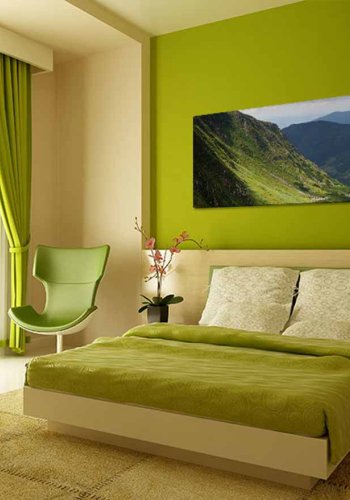 ARTGEIST In the valley of the mountain bild - flerfrgad canvastavla (40x120)