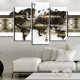 ARTGEIST Metalic World billede - hvid, guld, bronze print, 2 strrelser