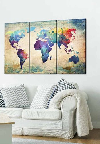 ARTGEIST Rainbow Triptych billede - multifarvet print, 2 st�rrelser