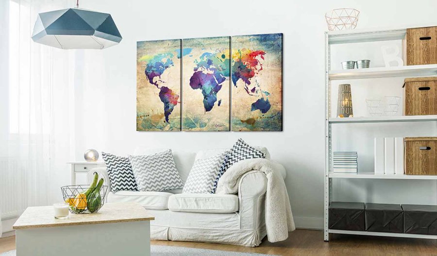 ARTGEIST Rainbow Triptych billede - multifarvet print, 2 st�rrelser