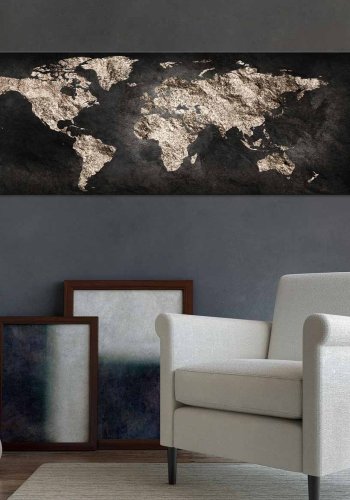 ARTGEIST Bild World Full of Secrets  braun/schwarzer Druck, 3 Gren