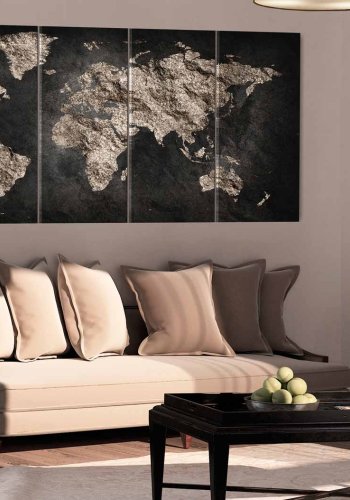 ARTGEIST World Full of Secrets I billede - brunt print, 2 st�rrelser