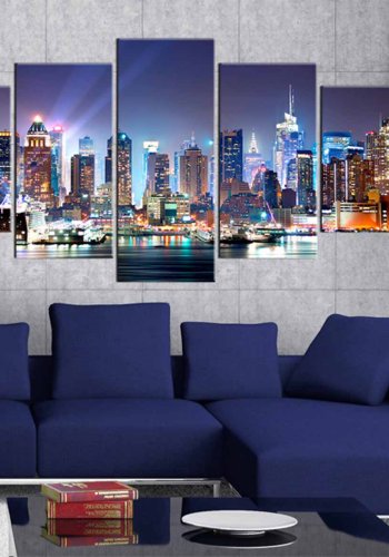 ARTGEIST Die Stadt im Scheinwerferlicht, verschwommenes Bild - mehrfarbiger Druck, 2 Gren