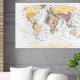 ARTGEIST World's Walls verdenskort billede - multifarvet print p� kork (60x90)