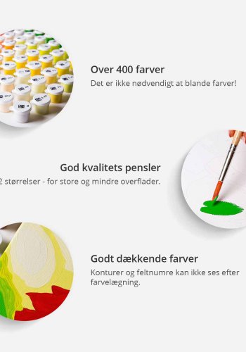 ARTGEIST DIY Verdenskort Colourful maleri - hvidt lrred, inkl. maling og 2 pensler (H: 40cm)