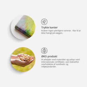ARTGEIST Byen under projektørlys, sløret billede - multifarvet print, 2 størrelser