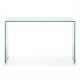 KAVE HOME Burano konsollbord, rektangulrt - klart glass (125x40)