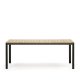 KAVE HOME Bona hagebord, rektangulrt - naturlig teak og svart aluminium (200x100)