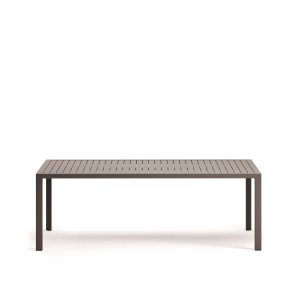 KAVE HOME Culip havebord, rektangulr - brun aluminium (220x100)