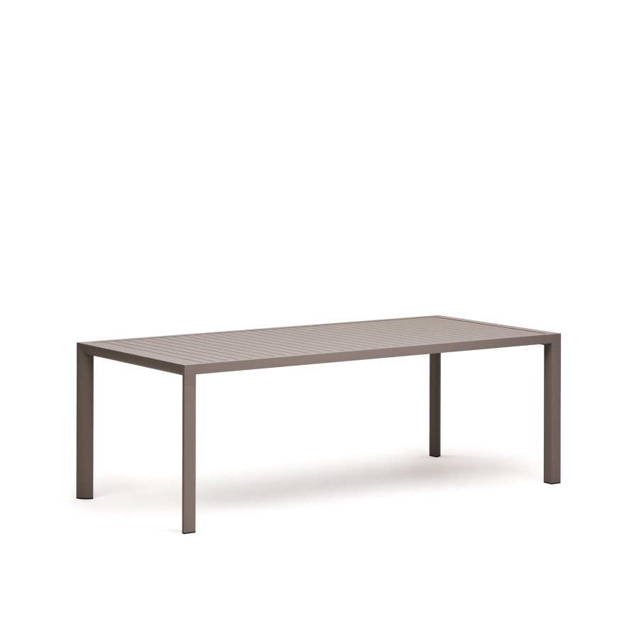 KAVE HOME Culip hagebord, rektangulrt - brunt aluminium (220x100)