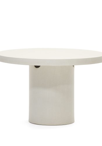 KAVE HOME Aiguablava spisebord, rundt - hvit sement (120)