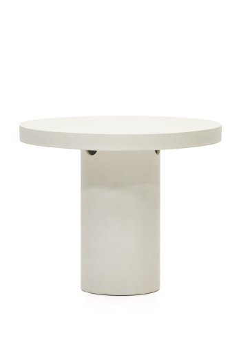 KAVE HOME Aiguablava spisebord, rundt - hvit sement (90)