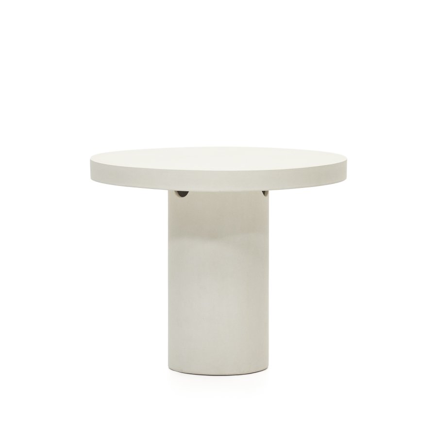 KAVE HOME Aiguablava spisebord, rundt - hvit sement (90)