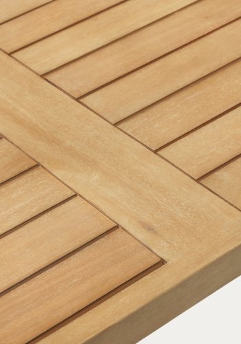KAVE HOME Messet hagebord, rektangulrt - naturlig eukalyptustre (220x100)